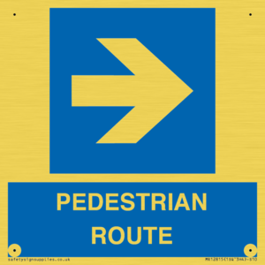 PEDESTRIAN ROUTE - right arrow